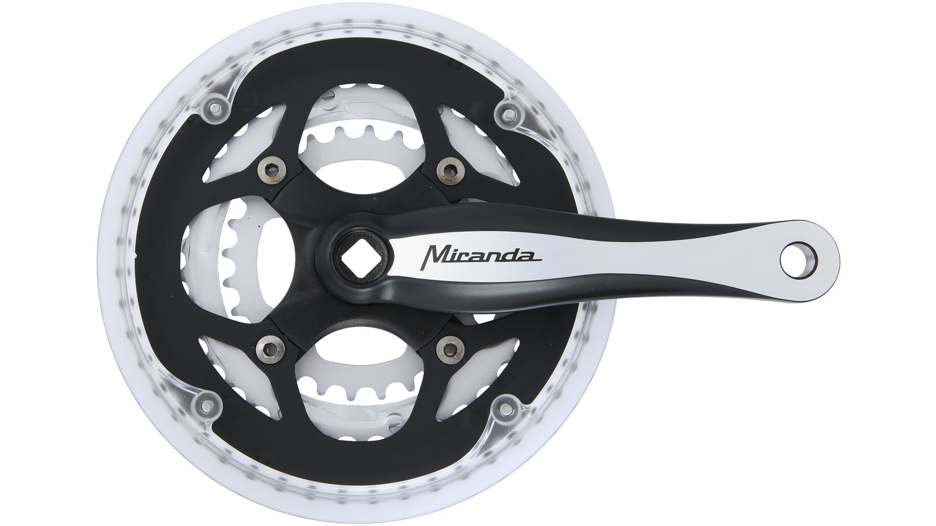 MIRANDA Crankset Beta 3R Plus JIS 28/38/48z. 170mm černé/stříbrné